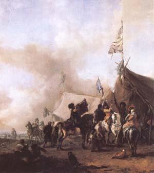 WOUWERMAN, Philips Cavalry at a Sutler's Booth (mk25)